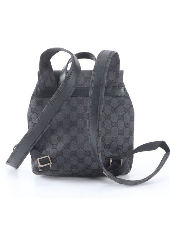 Gucci GG Canvas Leather Backpack Black main image 6